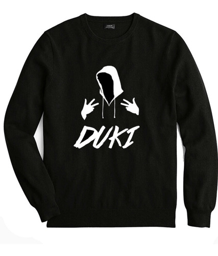 buzo unisex negro logo duki